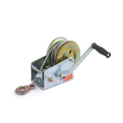 1200 lbs hand manual winch with round steel wire 8 m