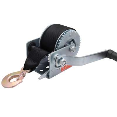 2020 hot sale 800lbs manuel hand winch with strap 8m