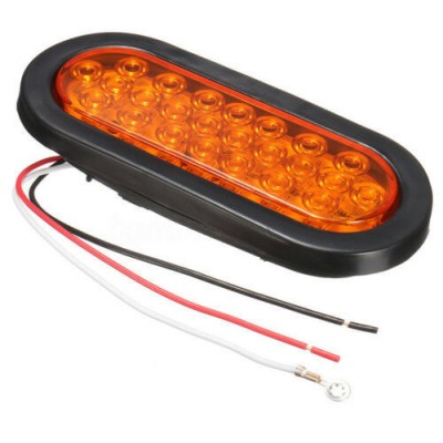 SAE DOT waterproof 24leds 6 inch oval led trailer lamp