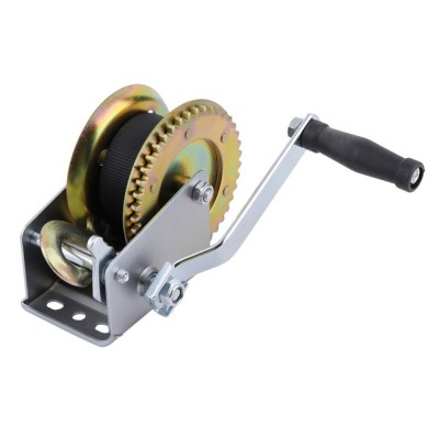 thickness 1200lbs manual trailer winch with black strap 8m cast hook