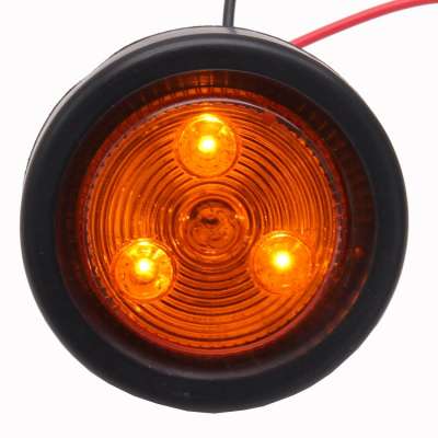 waterproof amber trailer truck  led 2 inch Round Side Marker