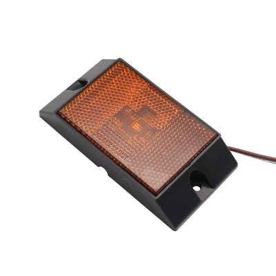 SAE DOT truck trailer amber led Side Marker with reflector